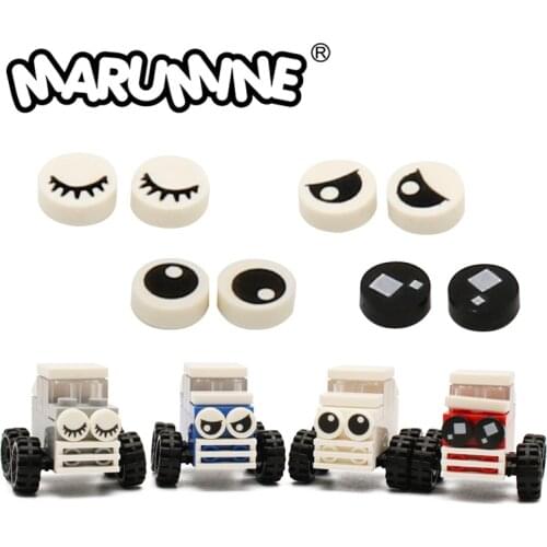 Marumine MOC Cartoon Eyes 4 Kinds Model Accessories Emotional Expression 98138 Educational Toys Stacking Bricks