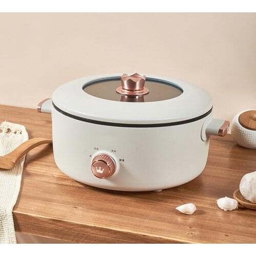 Multifunctional electric cooker Home health universal pan Student dormitory 3L wok MINI hot pot gift