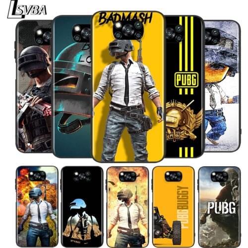 Hot Pubg Game for Xiaomi Poco X3 NFC X2 M3 M2 F2 Pro C3 F1 A2 Lite A1 Mix3 Play Silicone Soft Black Phone Case