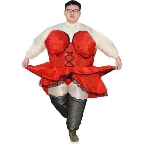 Inflatable Dancer Costume Halloween Costumes for Men Sexy Dancing Girl Cosplay Inflatable Costume Party Festival Masquerade Prop