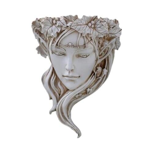 WESTERN GODDESS HANGING RESIN WALL VASE CRAFTS WALL FLOWER POT HOME OUTDOOR SMILE GIRL CHARACTER FAIRY GARDEN PLANTERS ORNAMENT