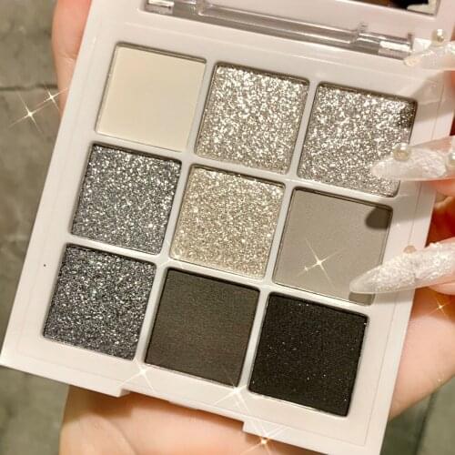 New Product Smoky Makeup 2nd Generation Nine-Color Punk Eyeshadow Pearlescent Matte Cement Gray Three-dimensional Makeup Palette