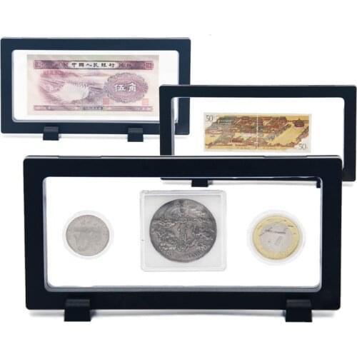 Coin Display Box Jewelry Storage Case Stand Holder Collection Container 180*90mm Transparent Coins Displaying Fame