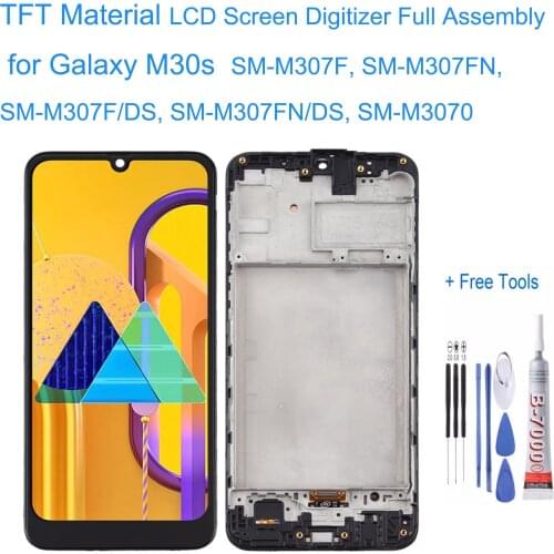 Original Super AMOLED Material LCD Screen and Digitizer Full Assembly for Galaxy M30s/M30 SM-307/M305 Free Tools