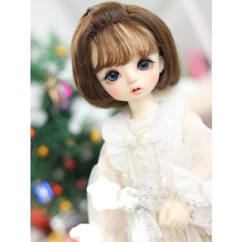 BJD doll wig suitable for 1-3 1-4 1-6 size air hand hook bangs short hair doll accessories