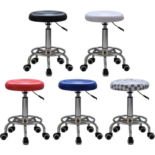 Hairdressing Salon Chair Round PU Equipment Swivel Lift Stool Barber Beauty Tool