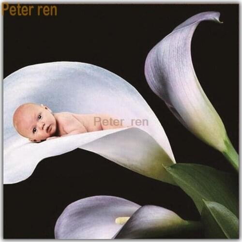 Peter ren Diamond painting cross stitch Craft Lily doll 5D Full round or square diamond mosaic embroidery home decor Flower baby