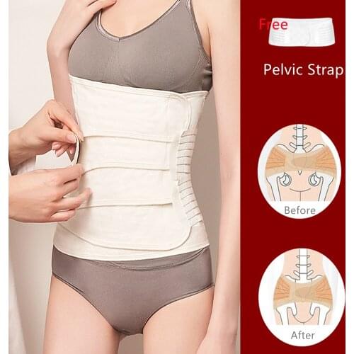 2in1 Postpartum Belt Body Recovery Shapewear Belly Slim Waist Cinchers Breathable Waist Trainer Corset Maternity Belly Belt Band