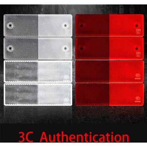 Rectangle cinta reflectante 5x15cm Car Motorcycle Bike Caravan Lorry Screw On Safety Reflector car exterior accessories