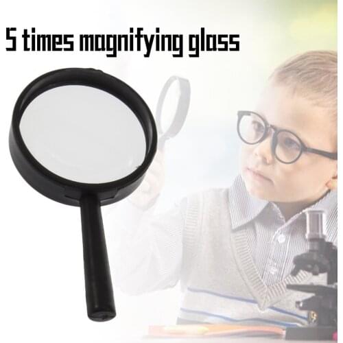 Top Handheld Reading 5X Magnifier Hand Held Magnifying 25mm Mini Pocket Magnifying Glass Children Magnifying Glass
