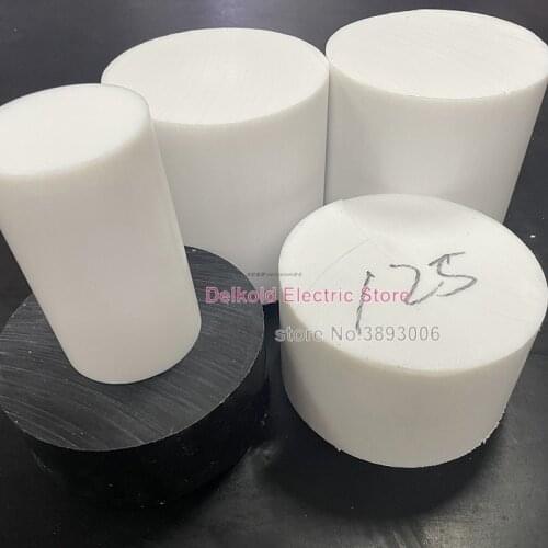 2pcs/lot length 50cm dia.55mm Black White polytetrafluoroethylene bar environment-friendly non-toxic DIY PTFE plastic rod