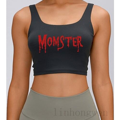 Momsters Halloween Tank Top Tops Tee Sleeveless Solid Color New Style Spring Round Collar Unique Designing Vest