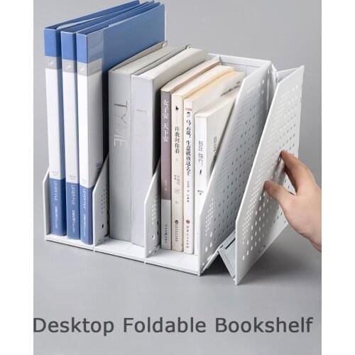 Vertical Bookcase Folder Storage Box Desk Information Rack Home Dorm Storage Shelves Student Stationery Organizer Books Cabinets