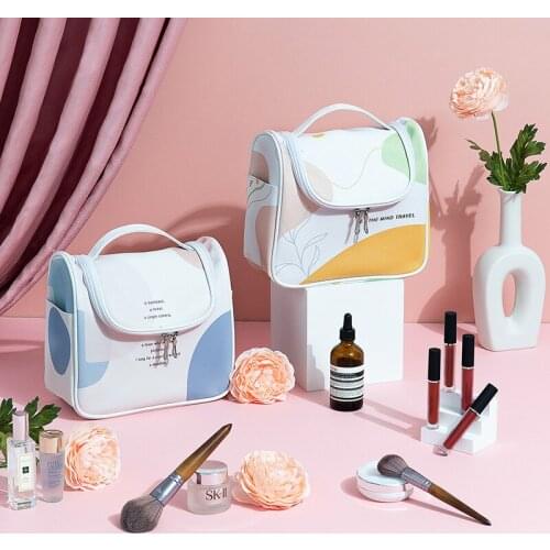 Waterproof PU Travel Wash Bag Portable Cosmetic Organizer Designer Luxury Durable Makeup Box for Girls & Women Toiletry Pouch