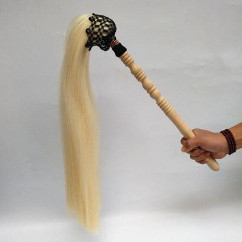 Top quality Tai chi fuchen master Taoism Buddhist horsetail whisk Buddha duster Taoist dust taoism true horsetail 200g