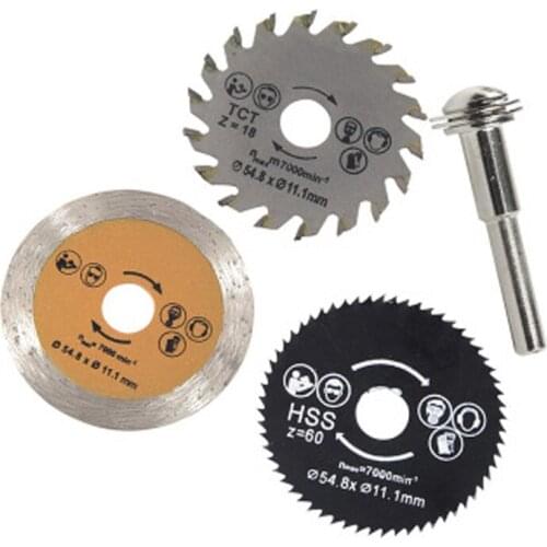 1/3pcs Mini Circular Saw Blade 54.8mm Out Diameter High Quality Wood Cutting Blade Woodworking Saw Blade Tool Accessories