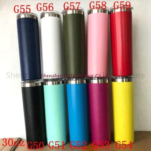 10pcs 20oz 30oz Tumbler Double Wall Stainless Steel Vacuum Tumbler Vacuum Insulated Straight Cups Flask Beer Coffee Mugs