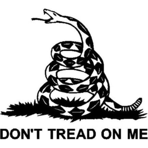 15.6cm*13.7cm Don't Tread On Me Fashion Snake Car Sticker Car Styling S4-0485