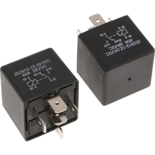 2x Universal Car Automotive Truck 24V Volt DC 40Amp AMP Relay 5Pin Black