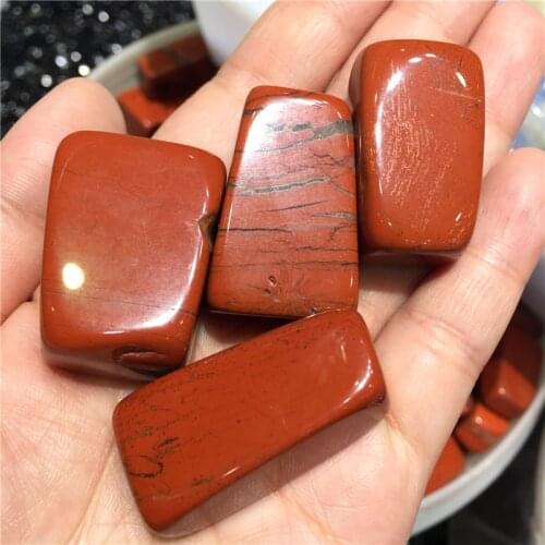 4pcs Red Jasper Tumble Stones Polished Stones Healing Crystal Gemstones For Fish Tank Aquarium Decor 20mm-30mm