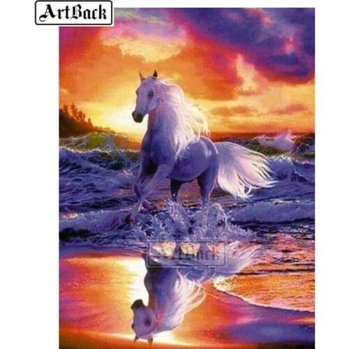5d diy diamond painting running horse full square animal 3d diamond embroidery rhinestone resin diamond mosaic picture gift