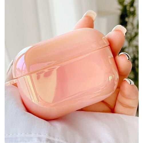 Charging Box Accessories Fashion Laser Colorful Lanyard Case for AirPods Pro 3 Cool Shell Soft TPU Wireless Earphone