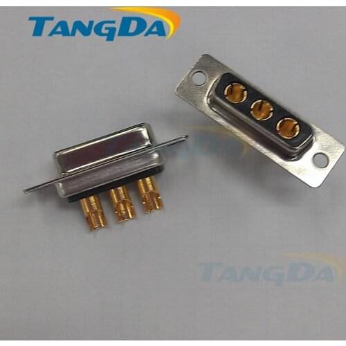 Tangda big High current connector 3 core 3p welding wire 3W3 pin 3V3 DB female connector plug D-SUB Socket 3pin