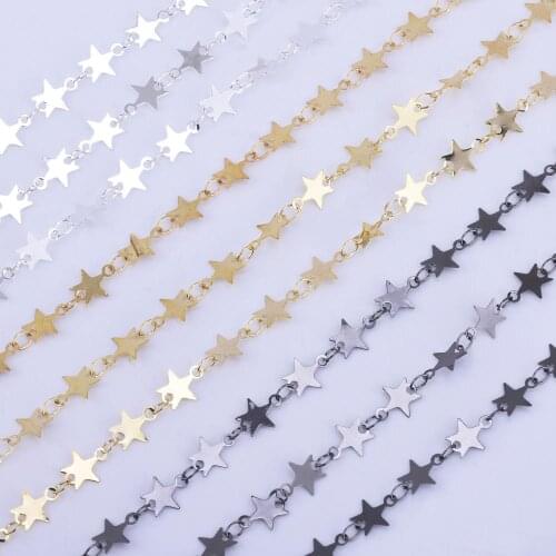 7*7mm Star Chain Copper Bulk Wholesale Chain Jewelry findings Chain By THE YARD