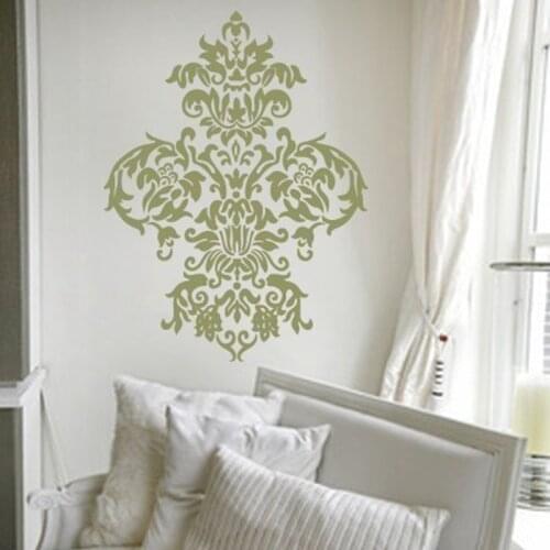 Free shipping Large Damask - Vinyl Wall Decal Art Baroque Sticker Home Decor Graphic ,T3024