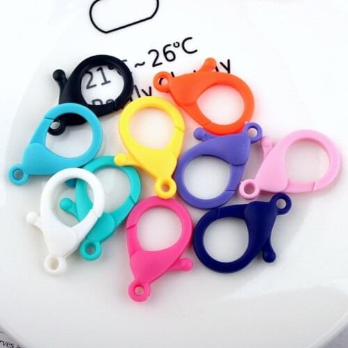 DIY Jewelry Findings 22*35mm Solid Colors Lobster Clasp Resin Charms Beading Material Ornament Accessories 10pcs Cameo Patch