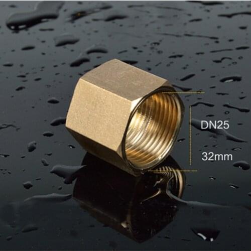 DN25 G 1" BSP Female Hex Coupling Brass Pipe Fitting Connector Plumbing Adapter Length 30mm