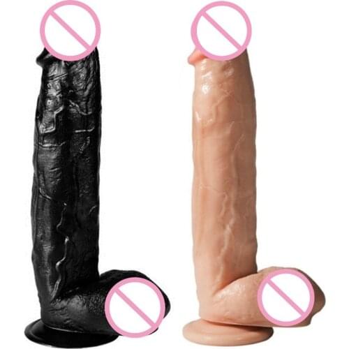 30X5.6CM Realistic Big Dildo Suction Cup Dildo Masturbartor Imitator Women Penis Cover Masturbation Sex Toys Sex Shop
