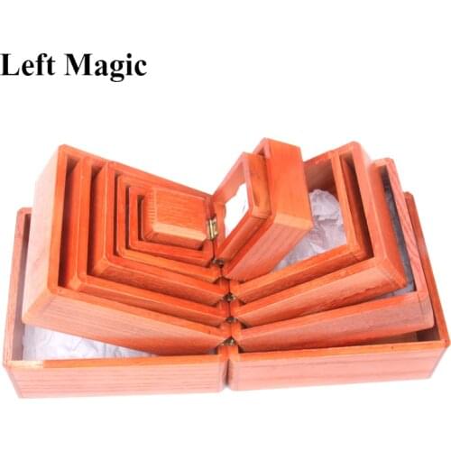 Nest Of Boxes - Wooden Wooden Chinese Box Magic Tricks Vanished Object Appearing In The Box Stage Illusion Gimmick Props Funny