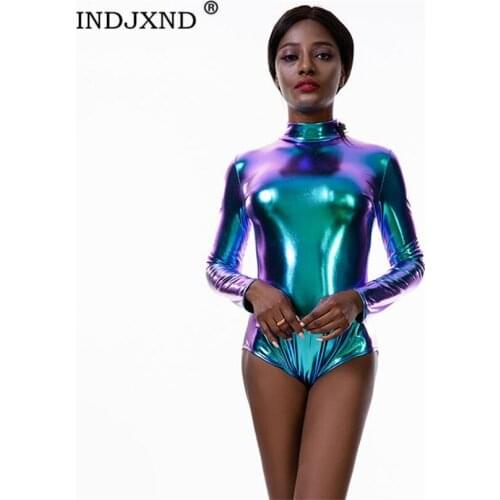 INDJXND Women's Long Sleeve Bodysuits