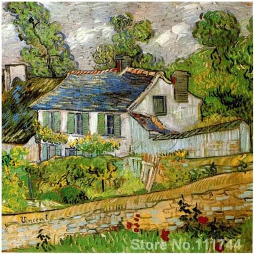Impressionist painting Maison a Auvers Vincent Van Gogh art home decor Handmade High quality