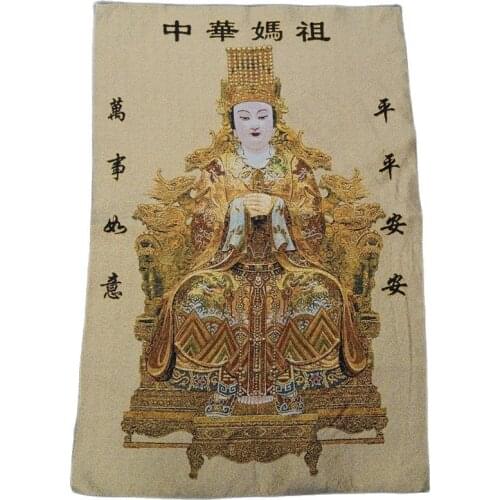 China old Tibet silk Thangka like hanging painting fengshui Matsu