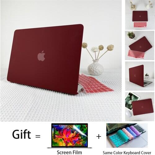 Matte Laptop Case For Macbook 2020 Air 13 A2179 A2337 Chip Pro13 A2289 A2338 Touch Bar for Mac book Pro 15 16 A1707 A2141 Case