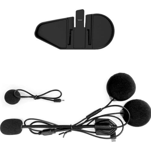Maxto M2 M3 Motorcycle Helmet Headset Intercom Glued Adhesive Mount Base Holder + Dual Microphone Earphone for Maxto M2/M3