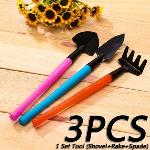 Mini Plant Garden Tools plastic Handle Gardening Shovel Rake Small Shovel Rake Spade