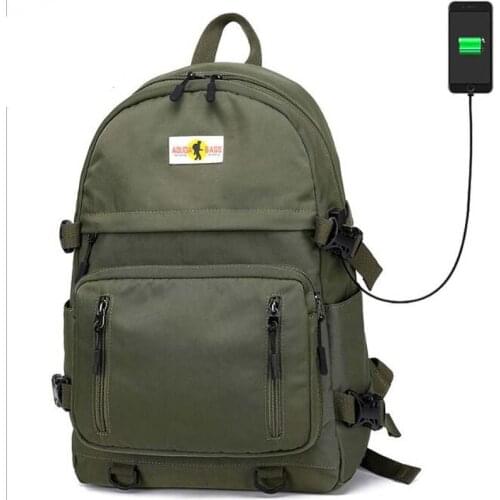 2020 New Mochila student schoolbag Fashion usb laptop bag Men Travel bags knapsack nylon Backpack