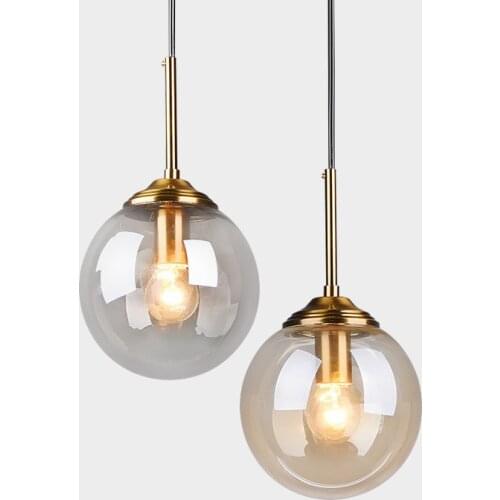 Simple Pendant Lights Creative Simple Glass Ball Restaurant Kitchen Pendant Lamp Christmas Decorations For Home Lighting