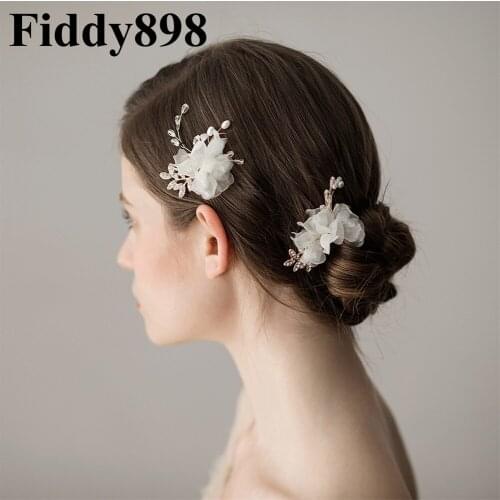 Luxury Wedding Hair Comb Handmade Gold Crystal Beaded Wedding Headpiece Women Hair Accessories Pearls Hair Clips HD84