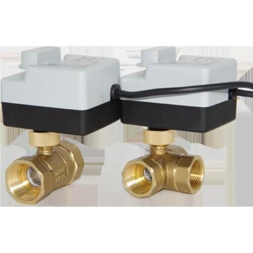 Hand Self Integrated Electric Ball Valve Two Way Three Way Three Wire Two Control AC220V Electric Internal Thread Spigot valve