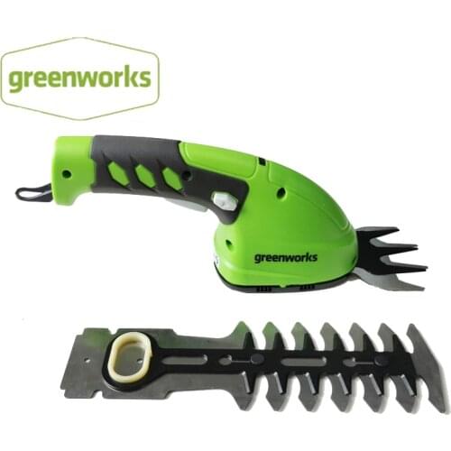 Greenworks Electric Mini Trimmer Cordless Hedge and Grass Trimmer 7.2V Lithium Battery 2 in 1 Shrub Grass Trimmer Garden Tools