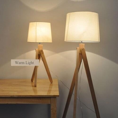 Modern Simple Log Bedroom Floor Lamp Art Living Room Light Creative Warm Cloth Cover Study Bedroom Floor Light Free Shipping