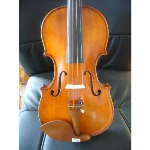 Old Violin 4/4 size , Strad Model , full hand made , nice top and back , mark TA