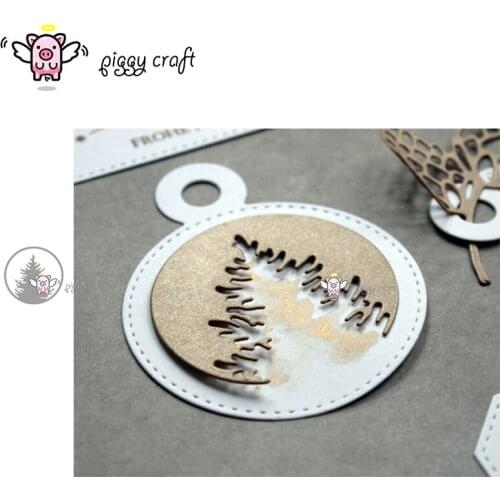 Piggy Craft metal cutting dies cut die mold Christmas tree ring Scrapbook paper craft album card punch knife art cutter die