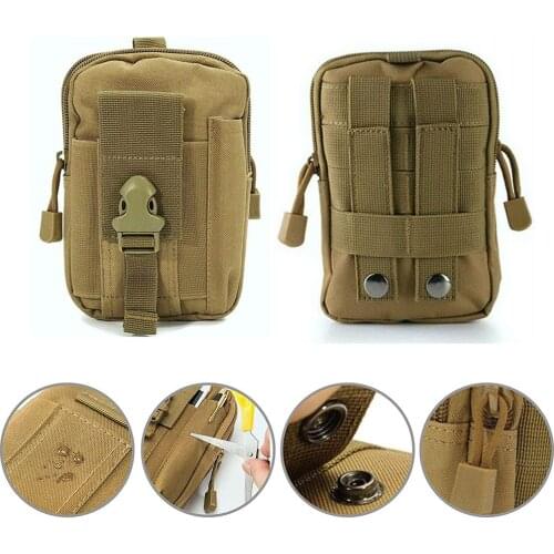 Tactical Pouch Molle EDC/EMT Gear Tool Gadget Belt Outdoor Waist Bag Pocket Organizer with Cell Phone Holster for Smartphone