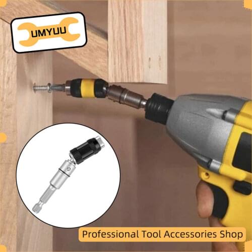 UMYUU 1/4" Non Magnetic Screw Drill Tip Drill Screw Tool Quick Change Locking Bit Holder Drive Guide Drill Bit Extensions