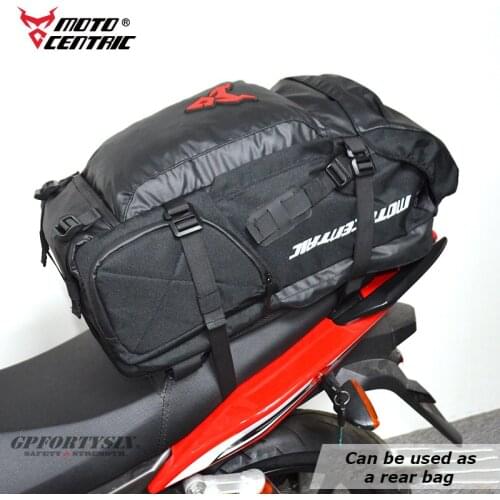 Waterproof Motorcycle Tail Bag Multifunction Durable Motorcycle Rear Seat Bag Super Capacity Moto Cycling Travel Helmet Backpack